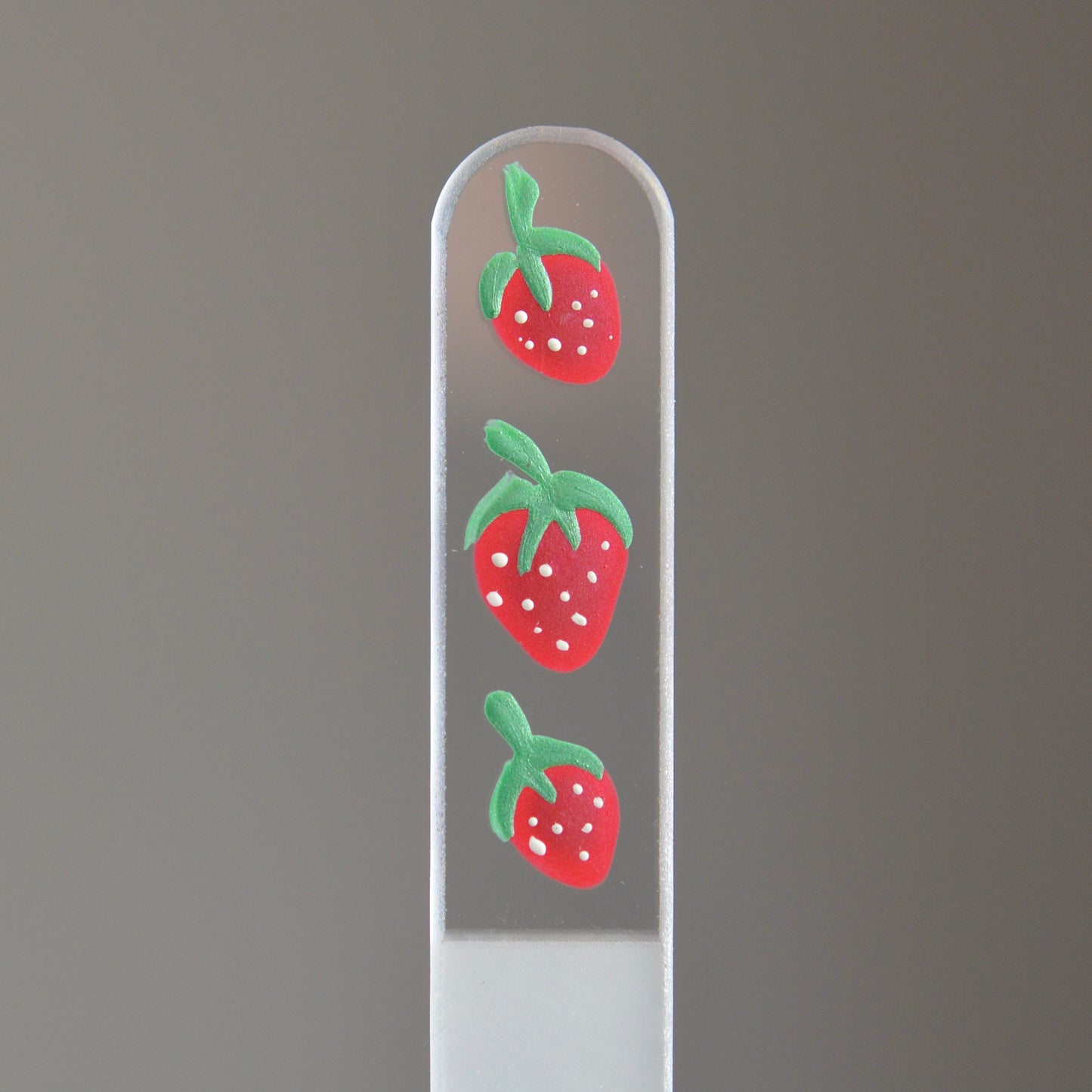 Medium Glass Nail File - Hand-painted Czech Crystal Glass Nail File