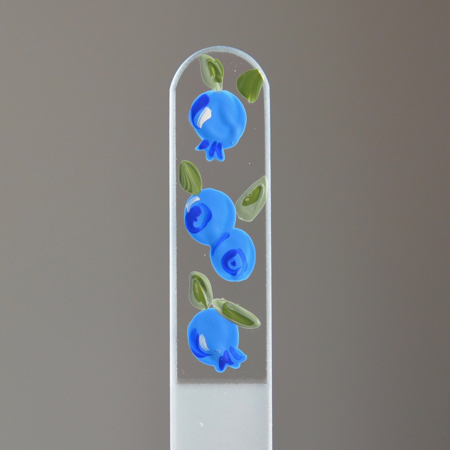 Medium Glass Nail File - Hand-painted Czech Crystal Glass Nail File
