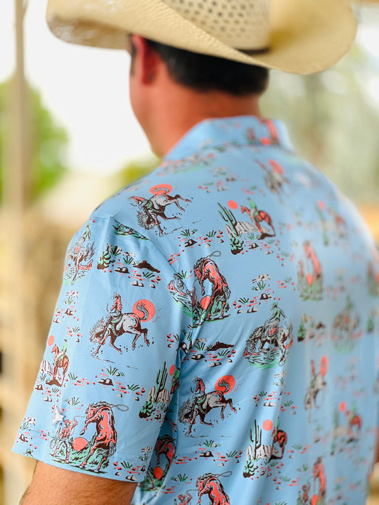 Cowboy Up Performance Polo