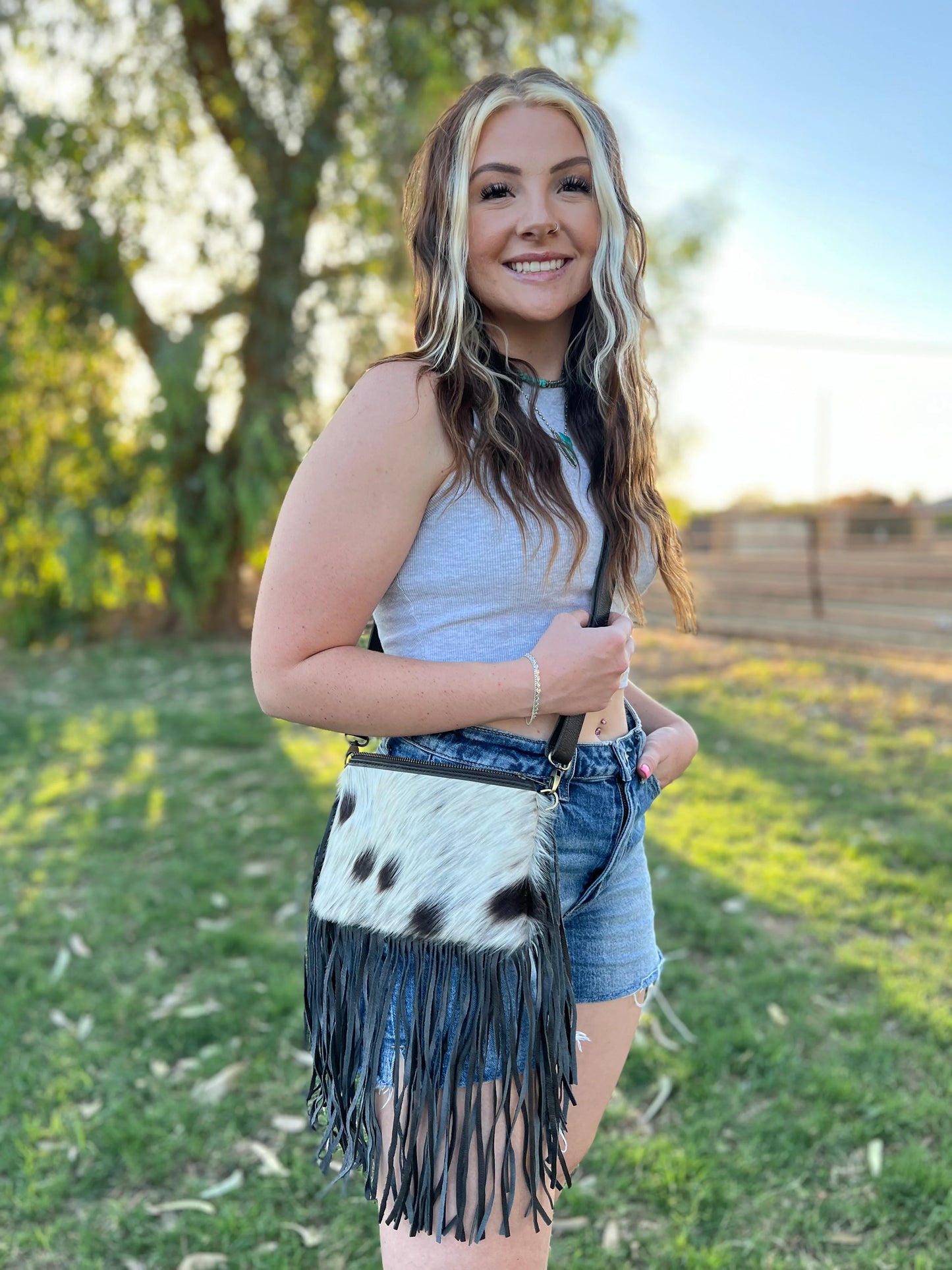 Cowhide Crossbody