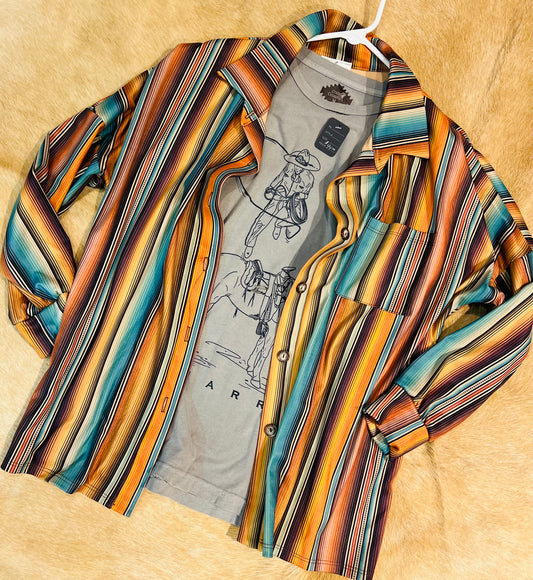 “Feeling Fall” Serape Button Down