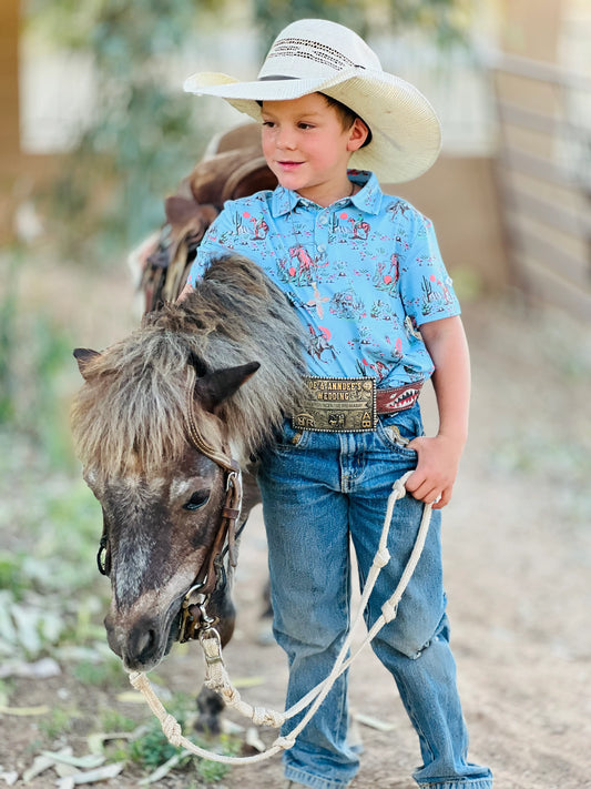 Cowboy Up Performance Polo YOUTH