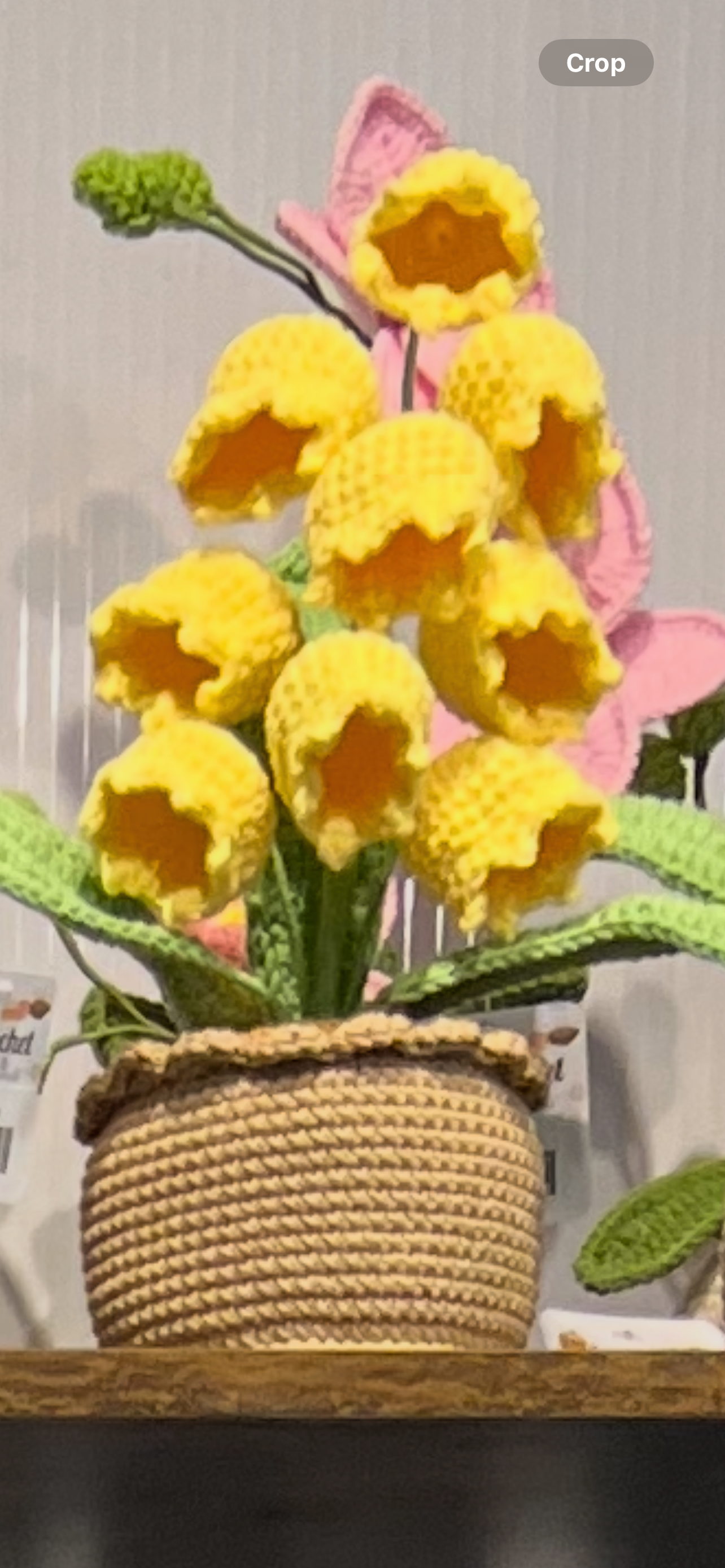 Crochet lily of the valley in pot (L)