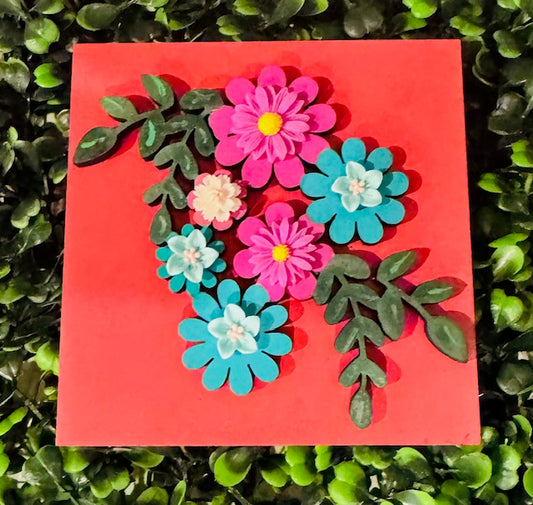 Interchangeable Leaning Frame Insert 4.25" (Floral) - STV