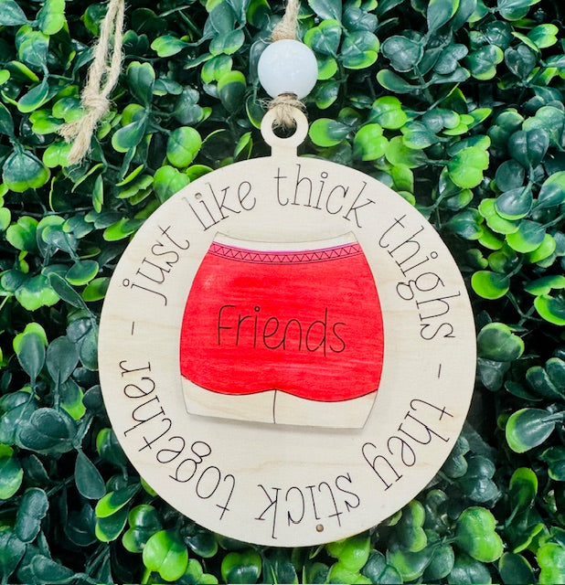 Thick Thighs Ornament/Package Tag - STV
