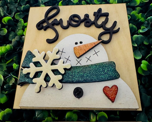 Interchangeable Insert Christmas - Frosty - Burlapitup - STV