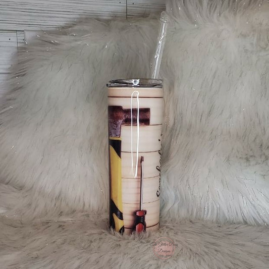 Somebody's Fine A** Husband - 20 oz Skinny - Glitter Boss