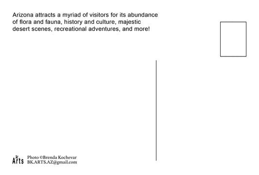 Superstition Mountain Sunset Photograph on a Postcard