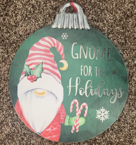 Gnoming Around: Gnome Holiday Sign