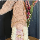 Gnoming Around: Gnome with Lace and Flowers