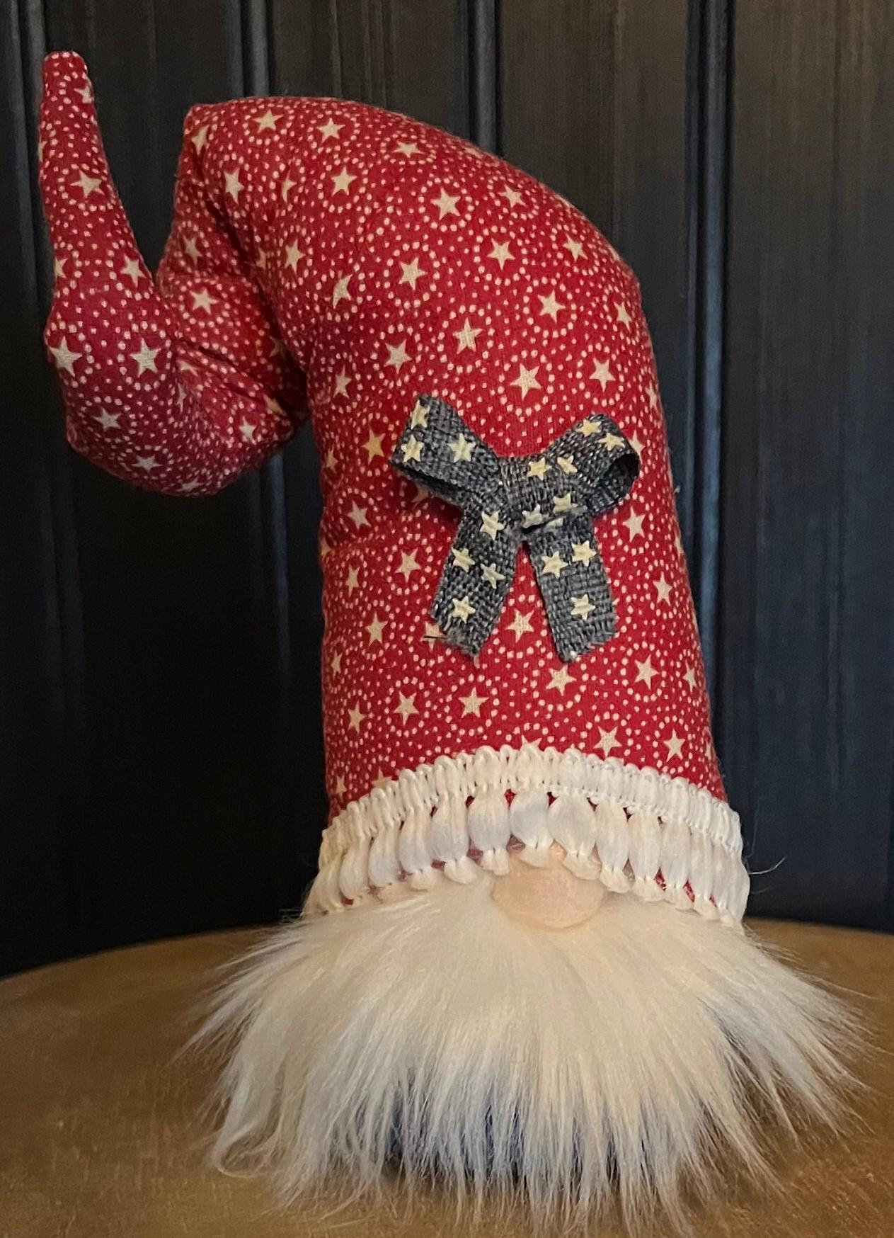 Gnoming Around: Gnome with Red-Star Hat and Blue-Star Bow
