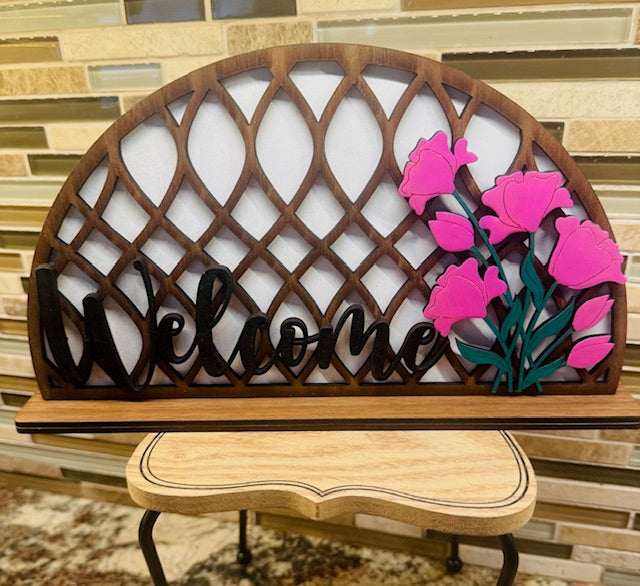 Half Moon Shelf Sitter / Tray Decor - STV