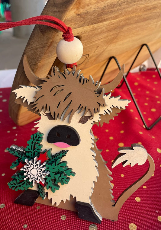 Highland Cow Ornament- STV