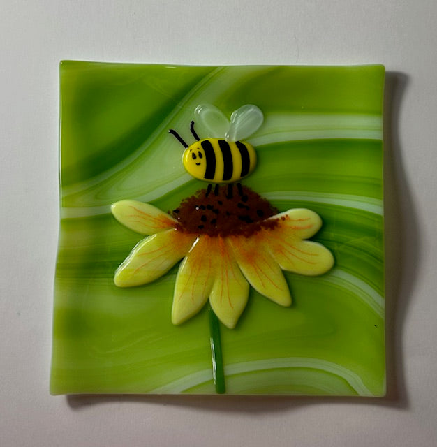 Plate - Bumble Bee on Flower