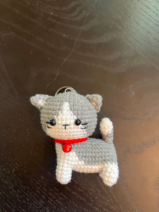 Cute kitten keychain