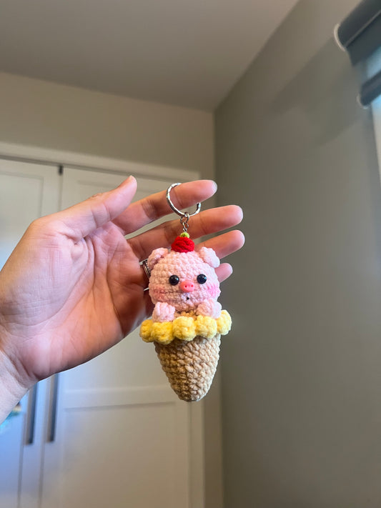 Cone animal keychain