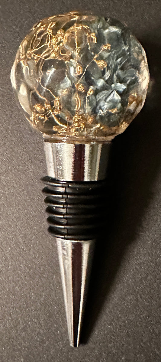 Blue Flower Bottle Stopper