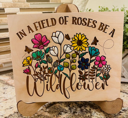 Block Art - In A Field of Wildflowers - STV