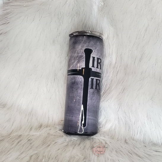 Iron Sharpens Iron - 20 oz Skinny - Glitter Boss
