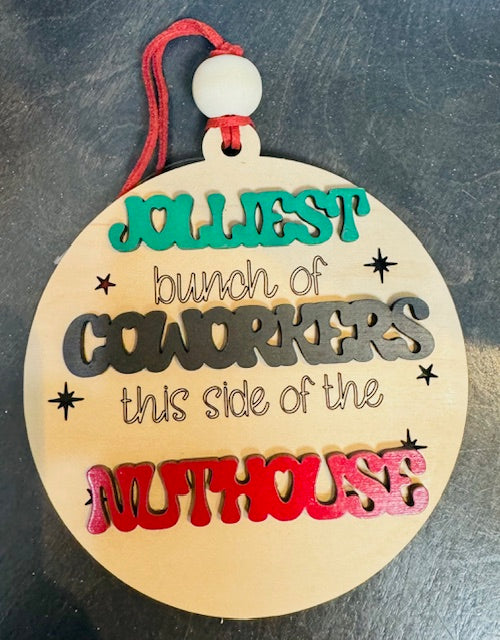 Jolliest Bunch Ornament - Burlapitup-STV