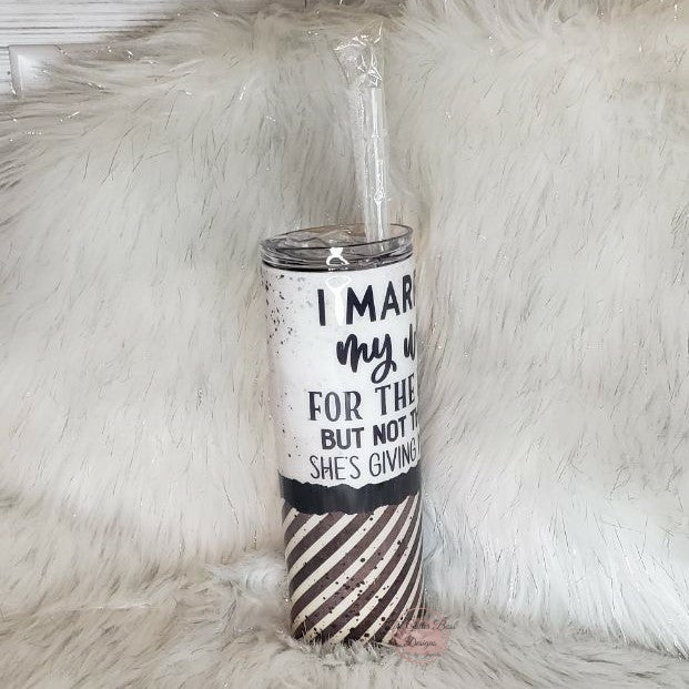 Married for the Looks - 20 oz Skinny - Glitter Boss