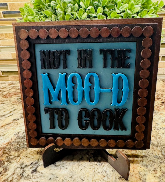 Interchangeable Leaning Frame Insert Highland Cow (Kitchen) - CHD