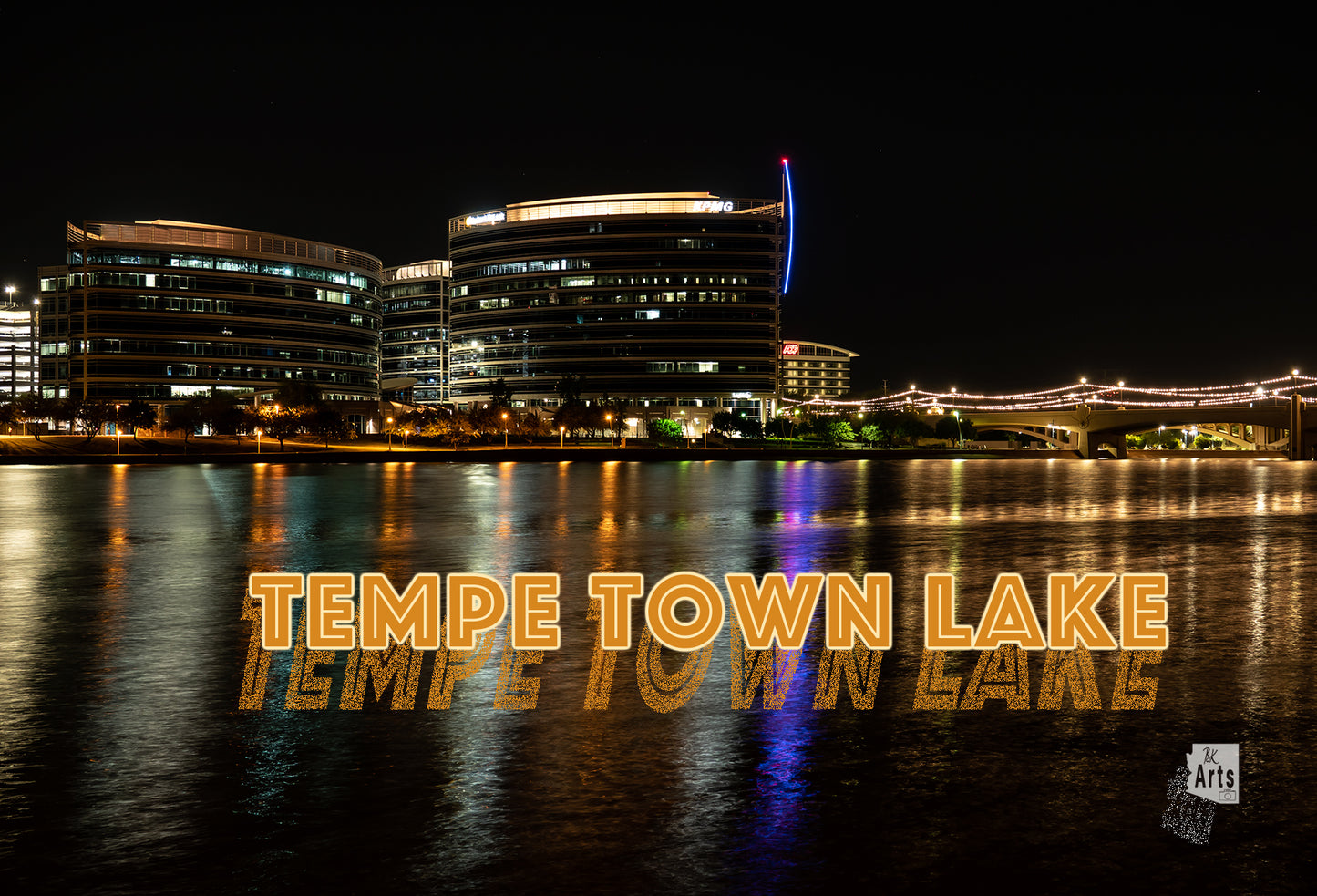 Photograph of Tempe Town Lake on a Postcard