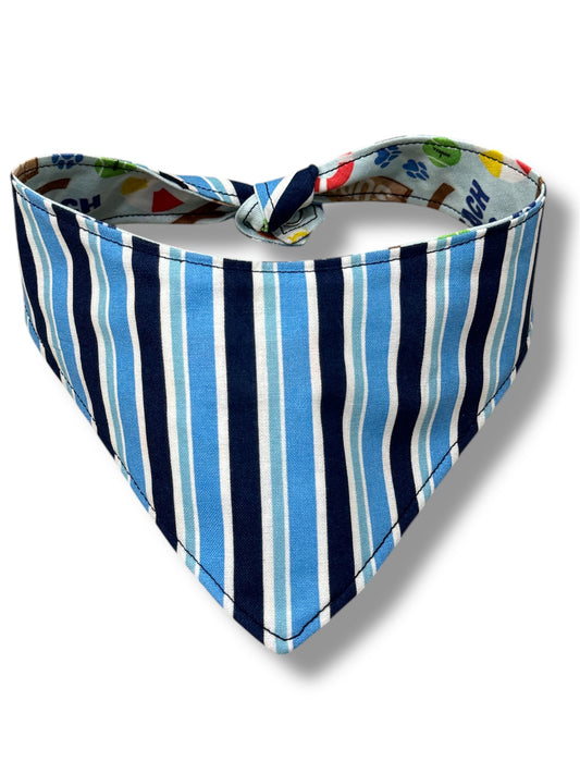 Beach dog reversible dog bandana