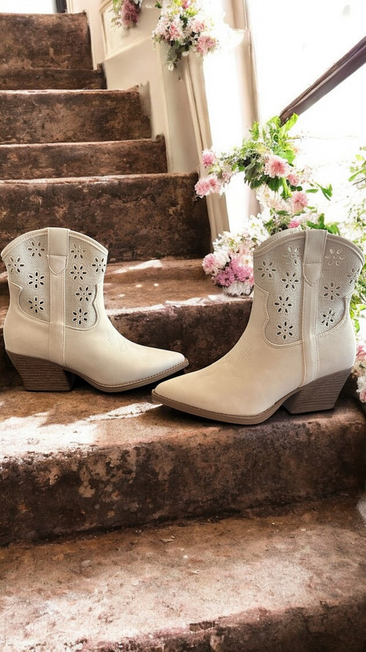 Daisy Bloom Ankle Boots - Made in Chic