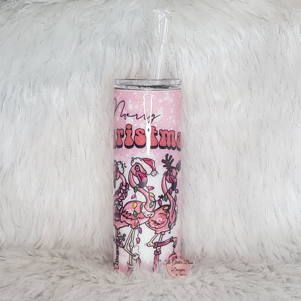 Pink Flamingo Merry Christmas - 20 oz - GB Designs