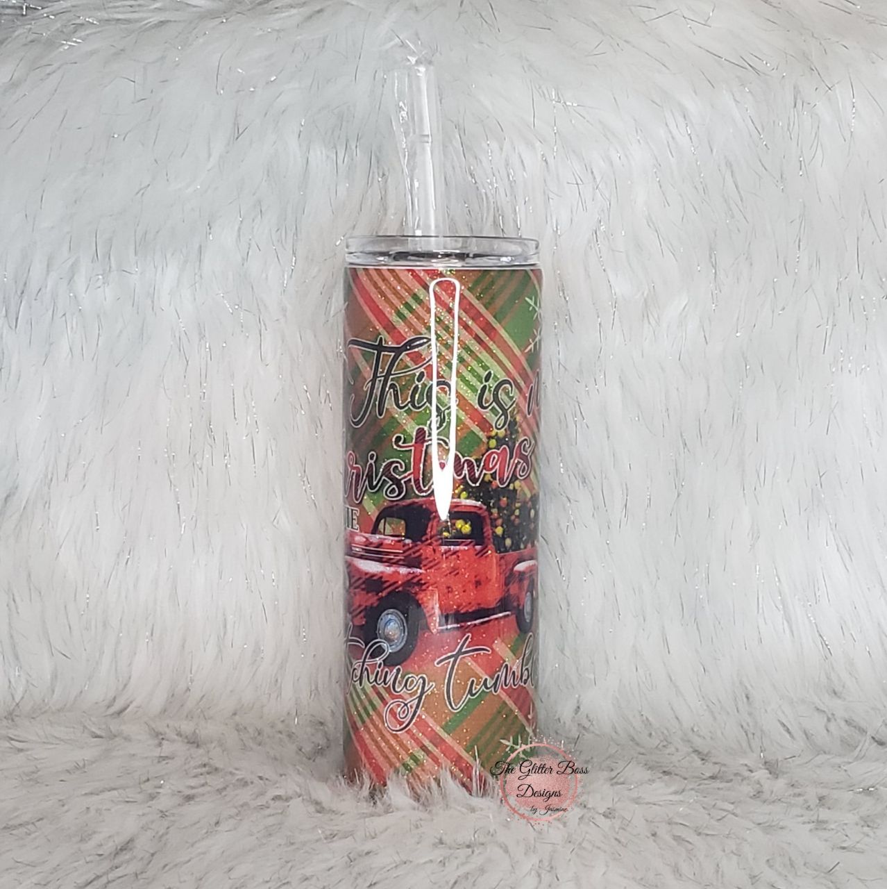 Plaid This is my Favorite Christmas Movie Tumbler - 20oz Skinny - GB Designs - CHD