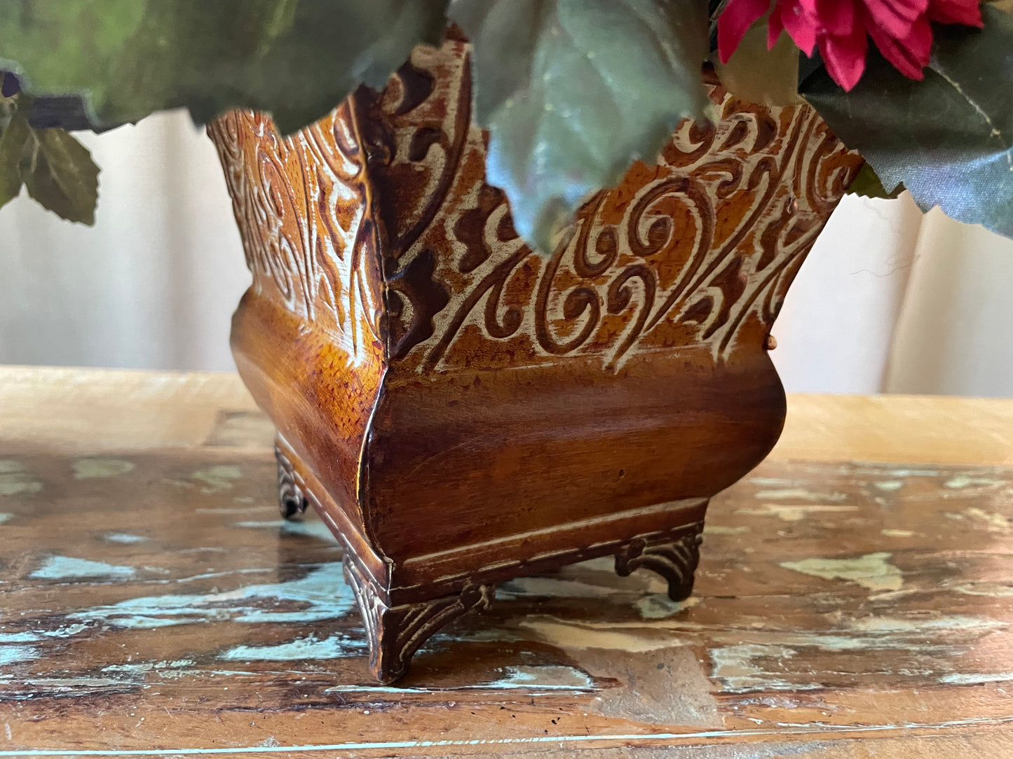 Purple and Red Wood Flower Arrangement - LUNA WOOD FLOWERS