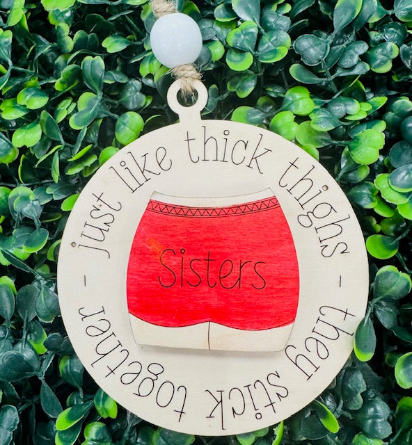 Thick Thighs Ornament/Package Tag - STV