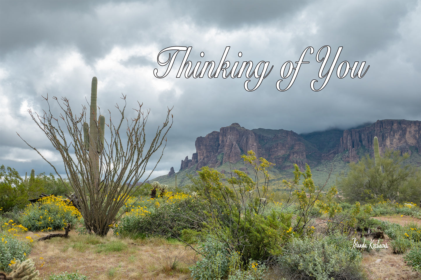 Superstition Mountain Thinking of You Greeting Card