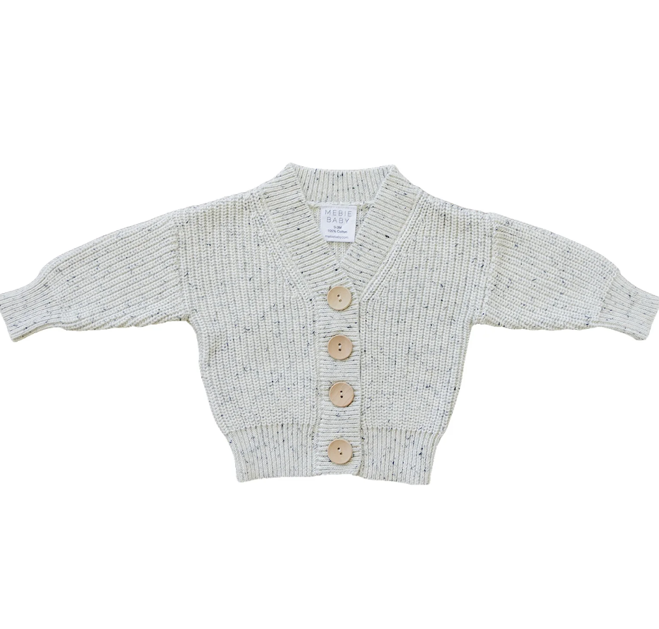 Heather Grey Chunky Knit Cardigan