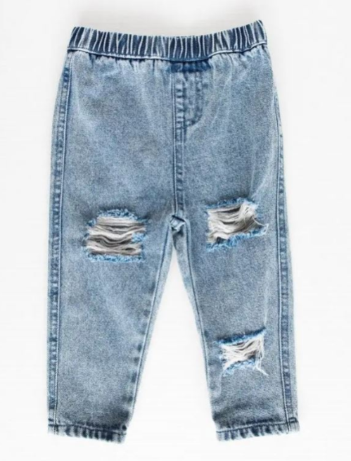 Frankie Distressed Denim Jeans - Oak and rose