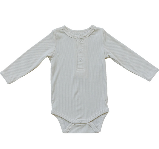 Cream Bamboo Body Suit- Oak & Rose