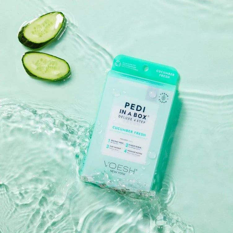 VOESH Cucumber Refresh 4 step pedicure- Classicifed Nails