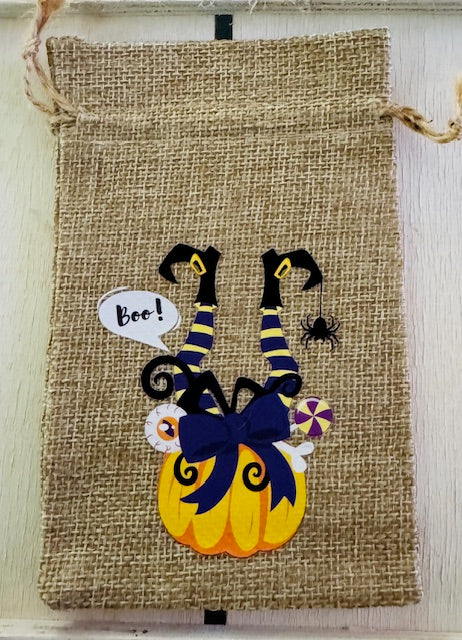 Halloween Burlap Gift Bag - STV