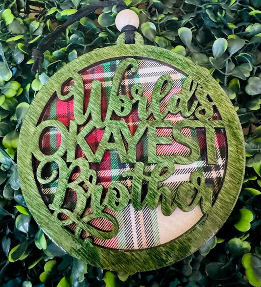World's Okayest Ornament/Package Tag - STV