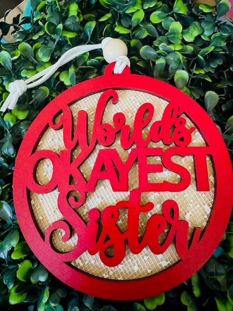 Package Tag/Ornament (World's Okayest) - STV