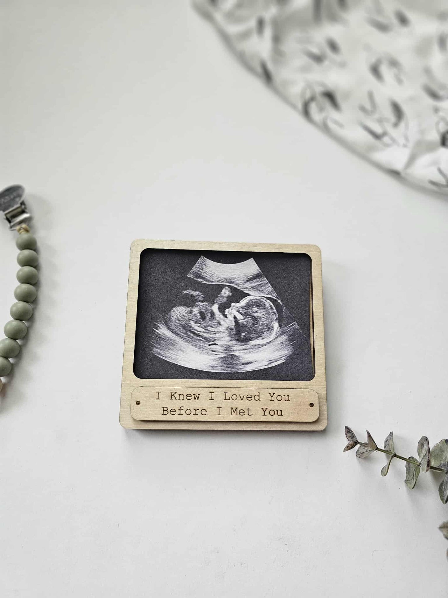Saying Ultrasound Frame- Oak and Rose