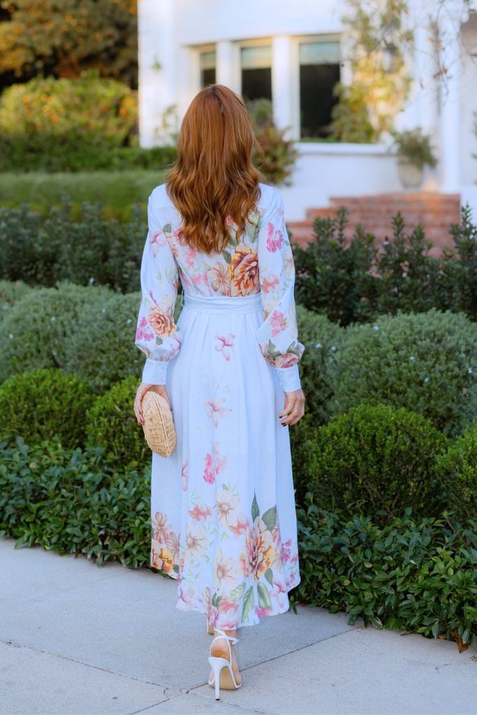 Garden Romance Dress/Light Blue - Made in Chic