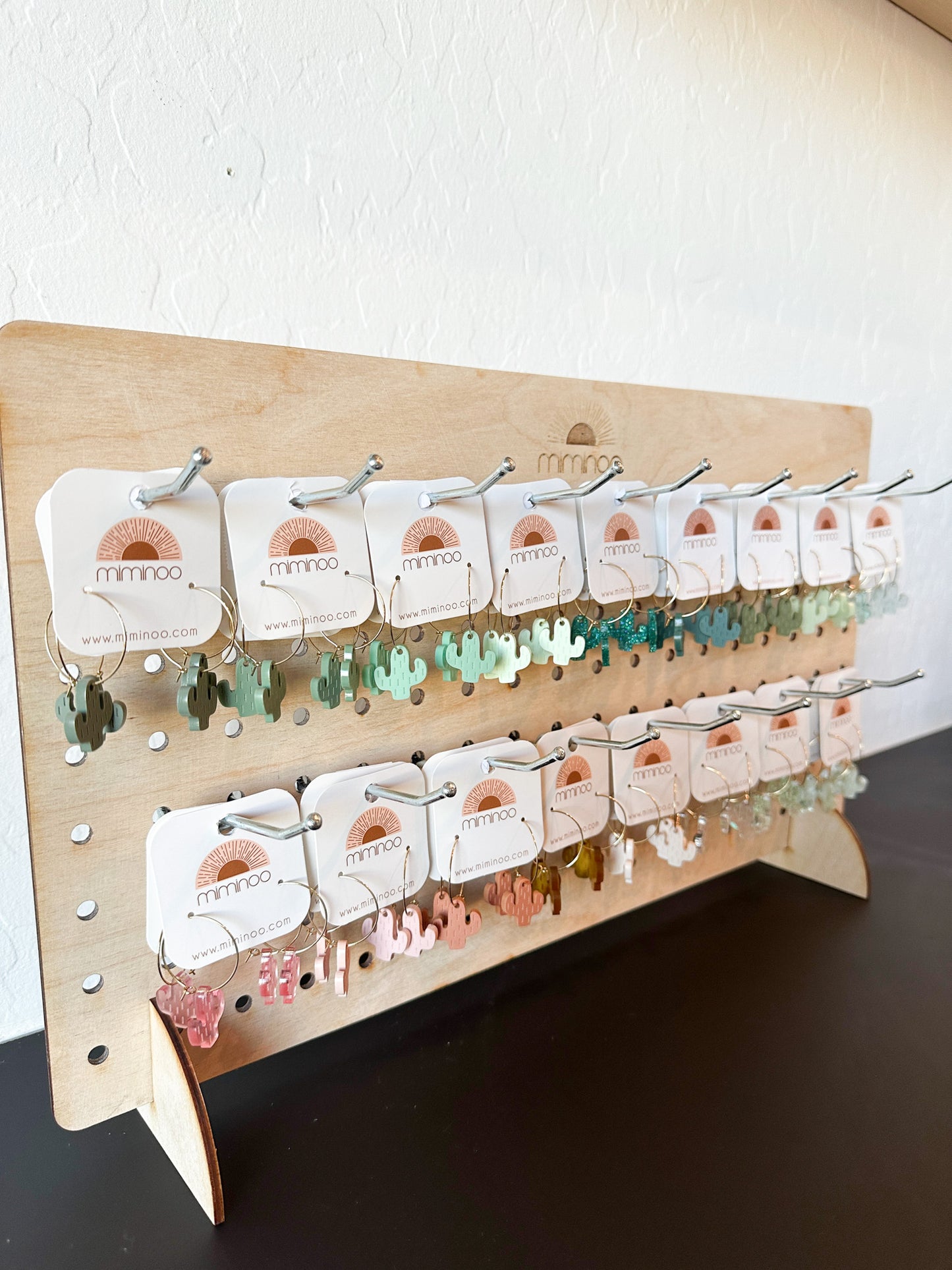 Cactus Earrings Acrylic - Auggies & Friends