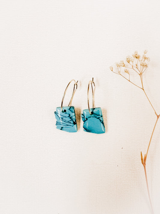 Turquoise AZ hoops | DesertReign