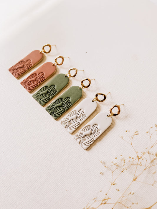 Prickly Pear Embossed Dangles