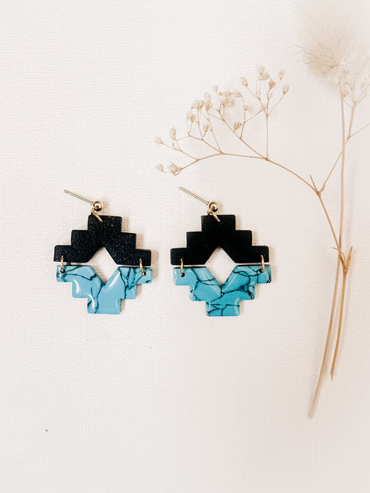 Half Turquoise Dangles