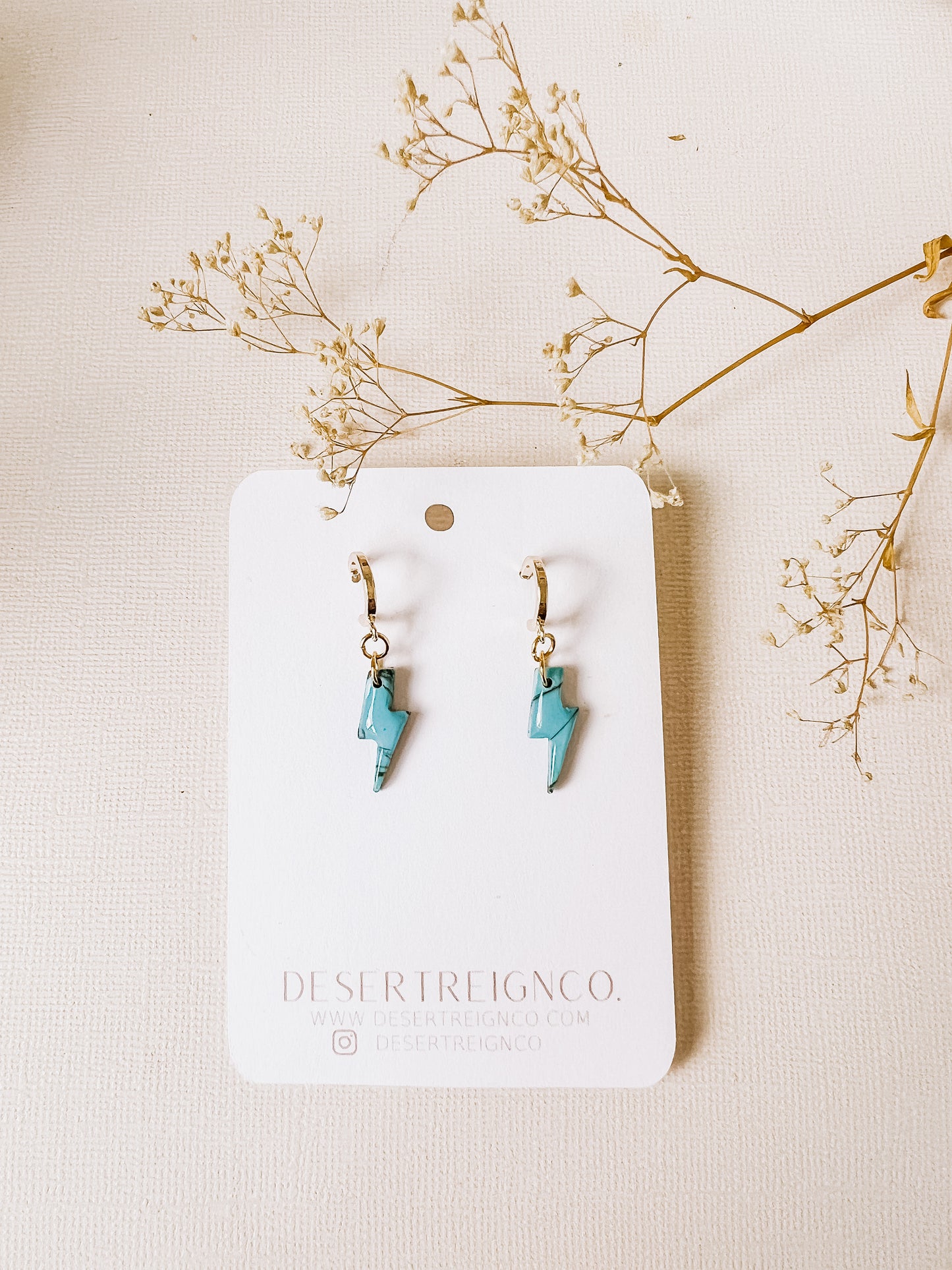 Faux Turquoise lightning Huggies