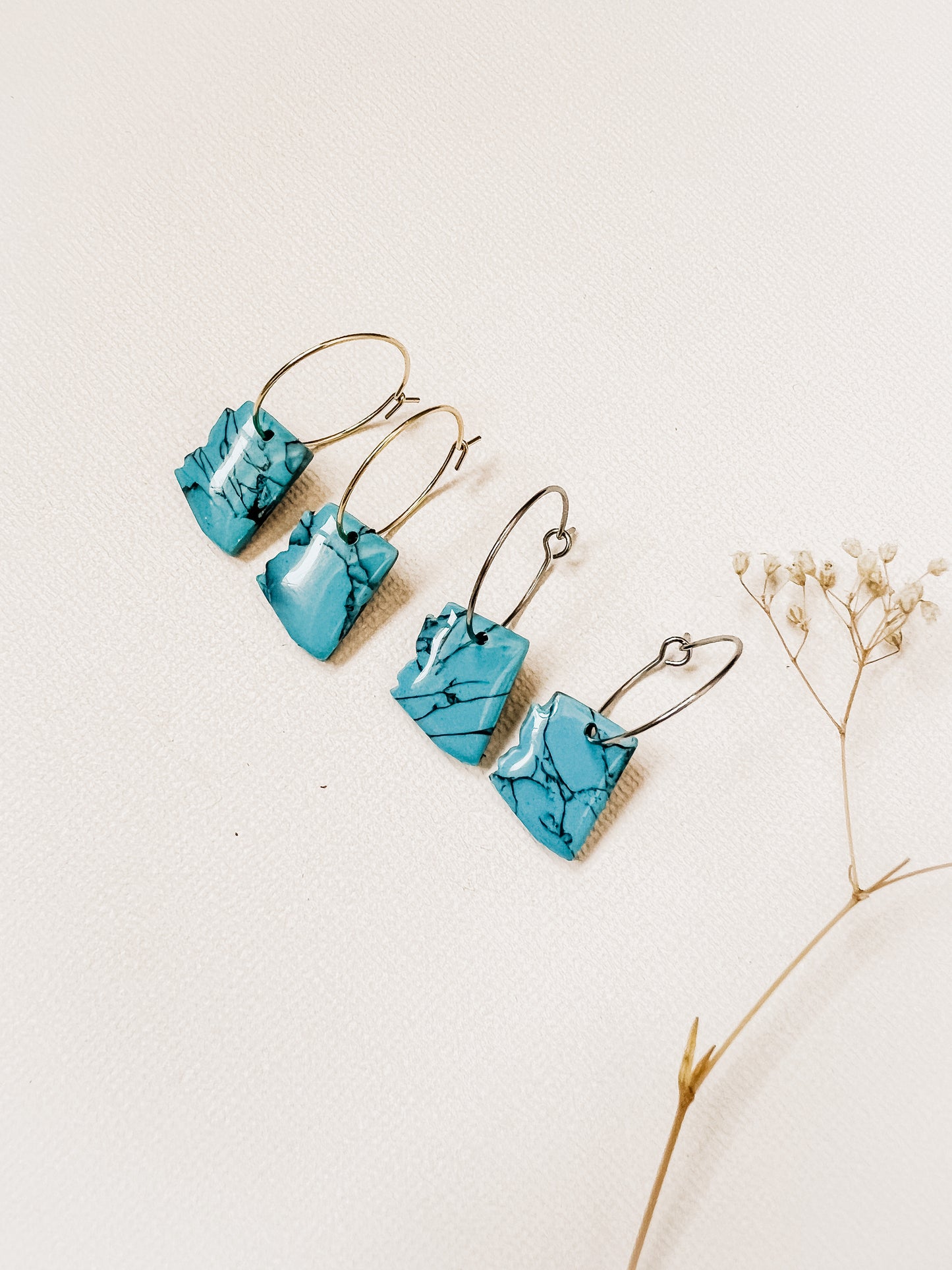 Turquoise AZ hoops | DesertReign
