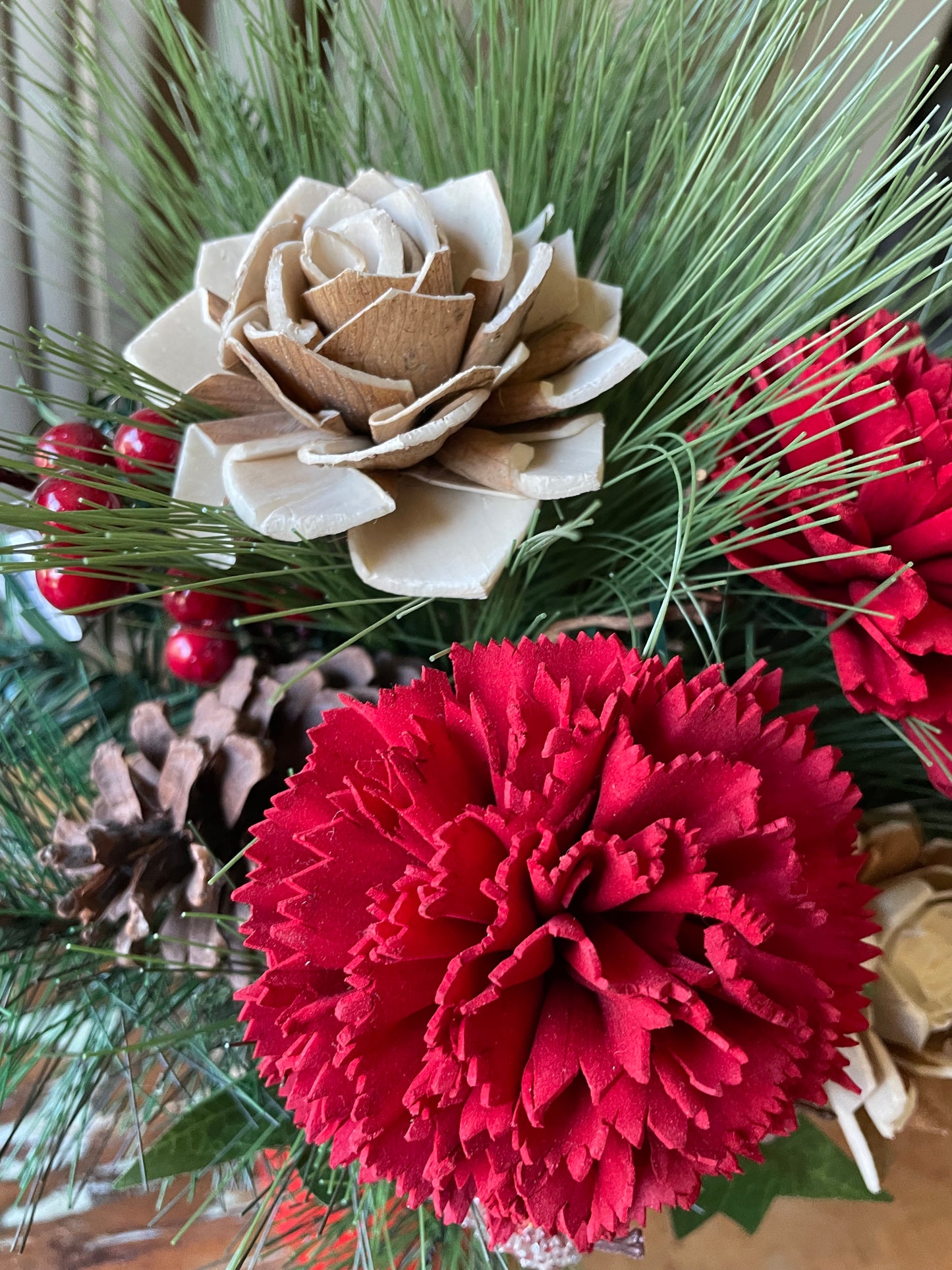 Christmas Mason Jar - LUNA WOOD FLOWERS